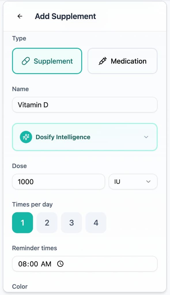 Add Supplements Easily